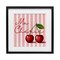 Stupell Industries Ma Cherie Stripes & Cherries Framed Print Under Glass, design by Marcus Prime